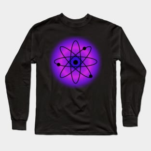 Atom Symbol Purple Long Sleeve T-Shirt